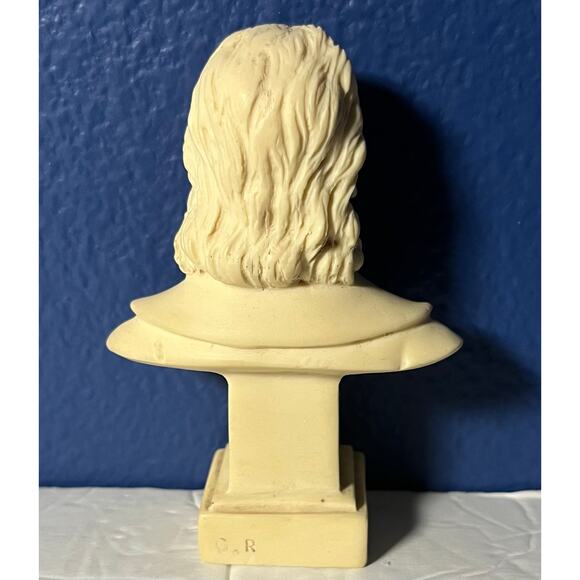 Franz Liszt Mini Bust Statue Composer Figurine Vintage Style Made in Italy - Picture 2 of 6